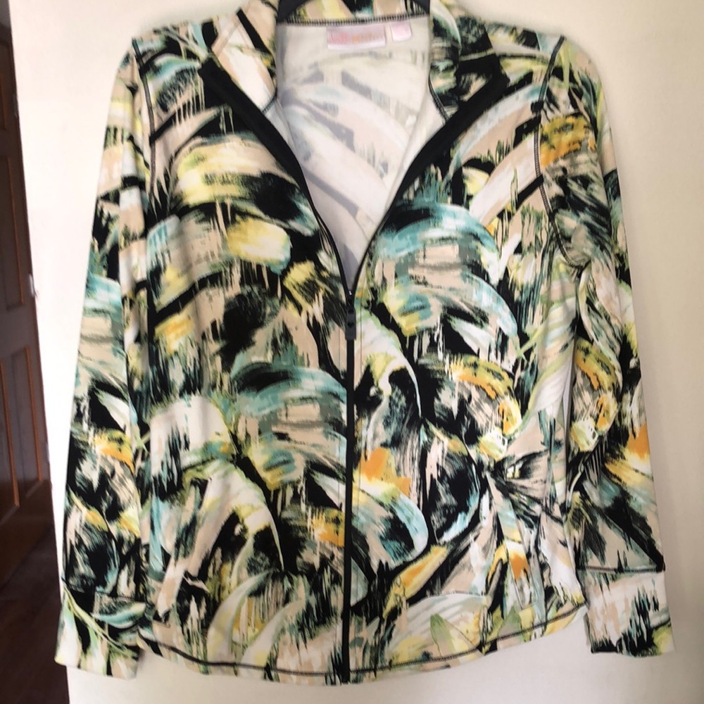 Belle by Kim Gravel Black and Green Blazer with Artistic Touch
